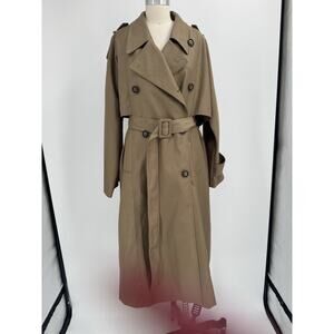 NWT MARCELA LONDON SIGNATURE KHAKI TRENCH COAT M (CO200THRIFTY
